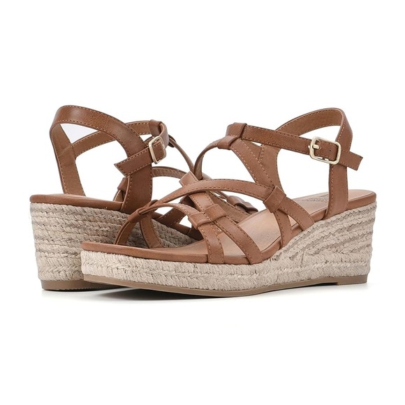 Women’s White Mountain Swayze Brown Platform Sandals Size 10 US! - Picture 1 of 10